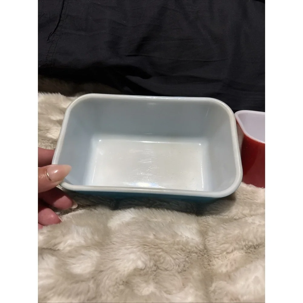 Pyrex 2 Pc Ovenware Refrigerator Dish Set Primary Colors No Lids